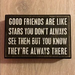 Wooden friendship sign